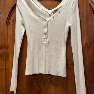THE RANGE ecru casual top